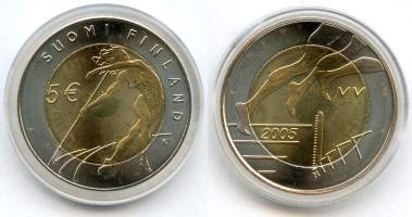 5 Euroa 2005 Yleisurheilun MM - pillerissä