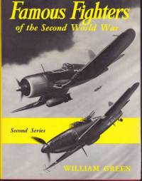 Famous Fighters of the Second World War 2, 1962. II maailmansodan kuuluisia hävittäjäkoneita. Katso konemallit alta. Runsas kuvitus