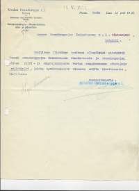 Nivalan Osuuskauppa r l Nivala 1921 - firmalomake
