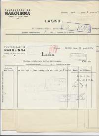 Puutavaraliike Nakolinna Oy Turku 1939-49 - firmalomake 2 eril