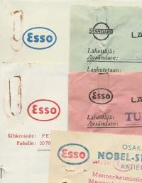 Nobel Standard Oy / Esso Oy Turku 1940-50 l- firmalomake 5 eril