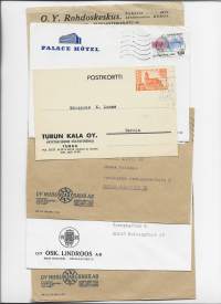 Erä firmakuoria ja -kortti  firmakuori  6 kpl erä