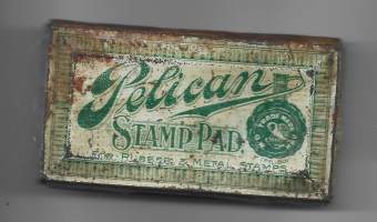 Pelican Stamp pad  tyhjä  peltirasia 5x10x1 cm