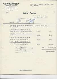 Puutavaraliike Nakolinna Oy Turku 1940- firmalomake 2 eril