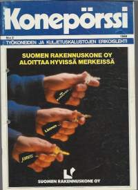 Konepörssi elokuu  1988 nr 2 työkoneiden ja kuljetuskaluston erikoislehti