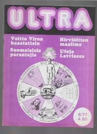 Ultra tietoa tuntemattomasta 1977 nr 9 / Voitto Viro, suomalaisia parantajia, hirviöitten maailma, ufoja Latviassa