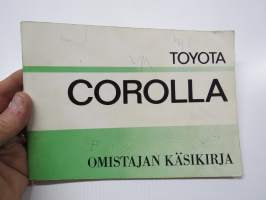 Toyota Corolla -omistajan käsikirja / käyttöohjekirja