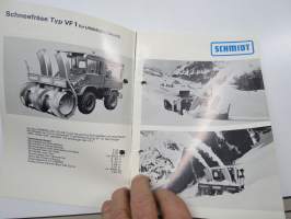 Schmidt Sammel-Prospekt - Schneefräsen - Schneeschleudern, Schneepflüge...für Mercedes-Benz Unimog U 34- U 52 (411 und 421) lumityö- ym. koneet -myyntiesite