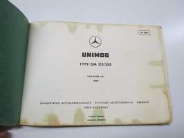 Mercedes-Benz Unimog Type OM 312/352 Catalog D 1969 Parts Catalogue -varaosaluettelo