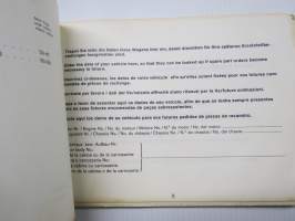 Mercedes-Benz Unimog Type OM 312/352 Catalog D 1969 Parts Catalogue -varaosaluettelo