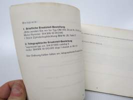 Mercedes-Benz Unimog Type OM 314 Catalog B 1969 Parts Catalogue -varaosaluettelo