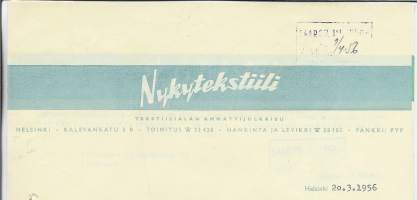 Nykytekstiili Helsinki 1956 - firmalomake