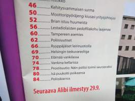 Alibi 2011 nr 9, Lestadiolaisten pedofilia, Voiko hullua näytellä, Kehitysvammaisen saksisurma kiduttamalla hengiltä, Markku Mutanen vaatii jalkapuurangaistusta...