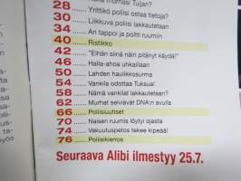 Alibi 2013 nr 7, Surmasi äidin ja tyttöystyvän &quot;ufoina&quot;, Totuus Helvetin Enkeleistä - KELAn tukia ja äidin apua, Lahden tummat raiskaajat, Sörkka Rock,