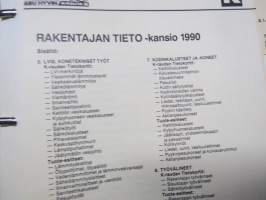 Kotitalo - Asu hyvin - K-Rauta rakentajan tieto -kansio 1990 -monipuolista tietoa tuon ajan rakentamistavoista -vaatimuksista yms. erittäin runsaasti tuote-esitteitä