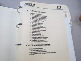 Kotitalo - Asu hyvin - K-Rauta rakentajan tieto -kansio 1990 -monipuolista tietoa tuon ajan rakentamistavoista -vaatimuksista yms. erittäin runsaasti tuote-esitteitä