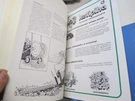 Kotitalo - Asu hyvin - K-Rauta rakentajan tieto -kansio 1990 -monipuolista tietoa tuon ajan rakentamistavoista -vaatimuksista yms. erittäin runsaasti tuote-esitteitä