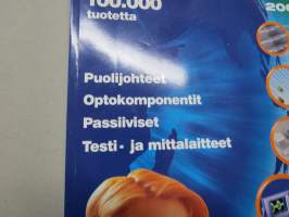 Farnell 2002 1-2 puolijohteet, optokomponentit, Testi- ja mittauslaitteet, Liittimet ja kaapelitelektromekaniikka, teollisuustuotteet, työkalut -tuoteluettelo