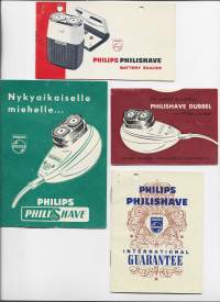 Philips  partakone esitteitä 4 kpl erä
