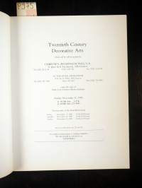Twentieth Century Decorative Arts, Geneva, Sunday, November 11,1990 / Christie&#039;s / Huutokauppaluettelo