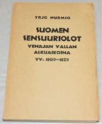 Suomen sensuuriolot Venäjän vallan alkuaikoina vv. 1809 - 1829