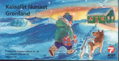 Kalaallit Nunaat - Grönlanti - Postimerkkivihko N:o 10, 2005 (jouluvihko) ** postituore. 12 x 1
