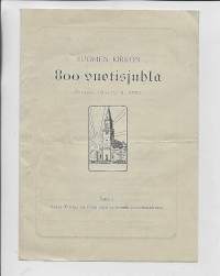 Suomen kirkon 800 - vuotisjuhla Turku 1955