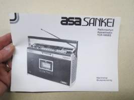 ASA Sankei Radionauhuri - Kassetradio TCR-1000EE - Käyttöohje / Bruksanvisning