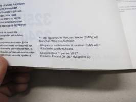 BMW käyttöohjekirja 316i, 318i, 320i, 325i, 325iX, 324d, 324td vm. 1988