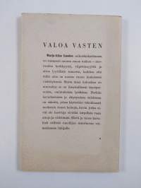 Valoa vasten : runoja