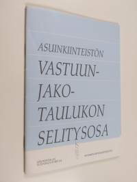 Asuinkiinteistön vastuunjakotaulukon selitysosa + vastuunjakotaulukko