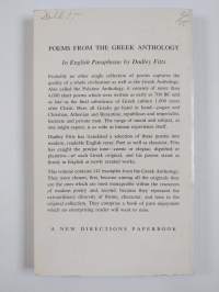 Poems from the Greek anthology in English paraphrase
