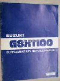 Suzuki GSX1100 supplementary service manual -korjaamokirjan lisäosa