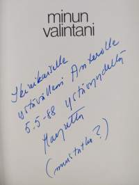 Minun valintani (signeerattu, tekijän omiste)