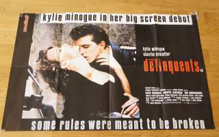 The delinquents Kylie Minoque, CVharlie Schlatter   elokuvajuliste / The New Kids on the Block juliste  80x54 cm taitettu kirjekokoon