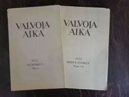 Valvoja-Aika numerot 4 ja 7-8/1933