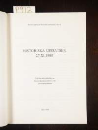 Historiska uppsatser 27.XI.1980