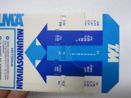Tekniikan Maailma - TM - SI-järjestelmä -muunnosviivain / scale converter