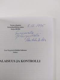 Kansalaisuus ja kontrolli (signeerattu, tekijän omiste)