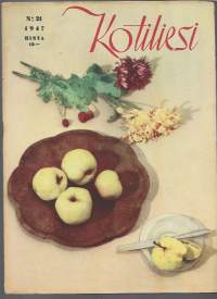 Kotiliesi  1947 nr 21 / syksyn nuha,  Punianen Risti ja Suomen kodit,  kalaa syödään sadoin muodoin