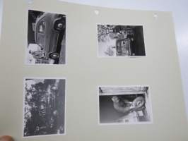 Fiat 600 FA-244, valokuvasarja albumilehdellä, yhteensä 5 autokuvaa -valokuva