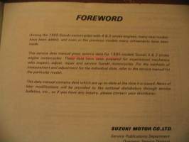 Suzuki 1985 (1/2) 4 &amp; &quot; stroke service data