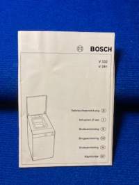Pyykinpesukoneen käyttöohje Bosch V332 / V341