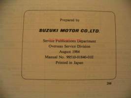 Suzuki 1984 4 &amp; 2 stroke service data
