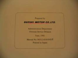 Suzuki 1981 Motor Cycles Wiring diagrams 