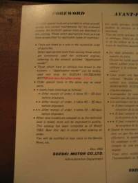 Suzuki 1983 Outboard motor special service tool catalog