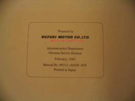 Suzuki Motorcycles 1982 1/2 Wiring Diagrams 