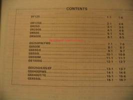 Suzuki Motor Cycles 1983 (2/2) 4-stroke service data