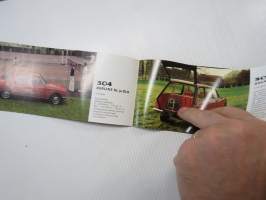 Peugeot mallisto 1977 -myyntiesite / sales brochure