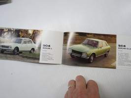 Peugeot mallisto 1977 -myyntiesite / sales brochure